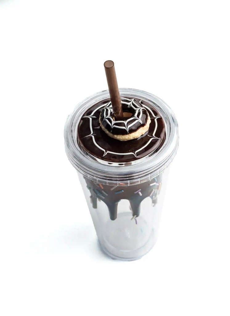 Bottle with straw