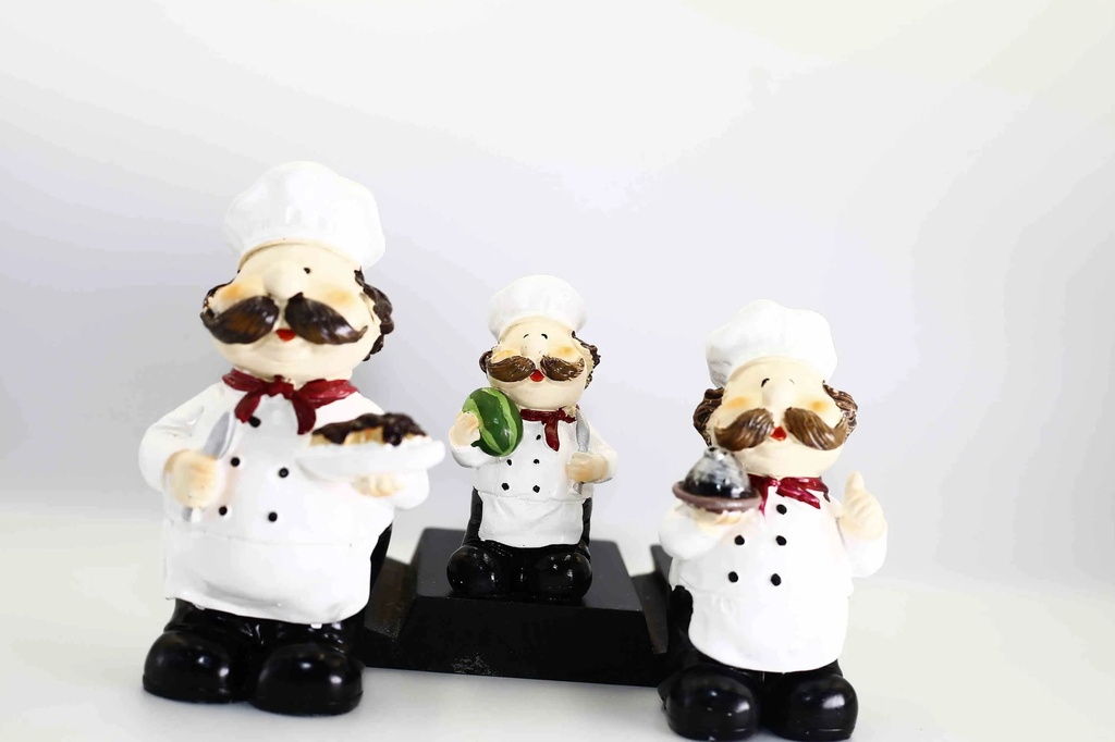 Dekorativní socha Chef 3ks B2741