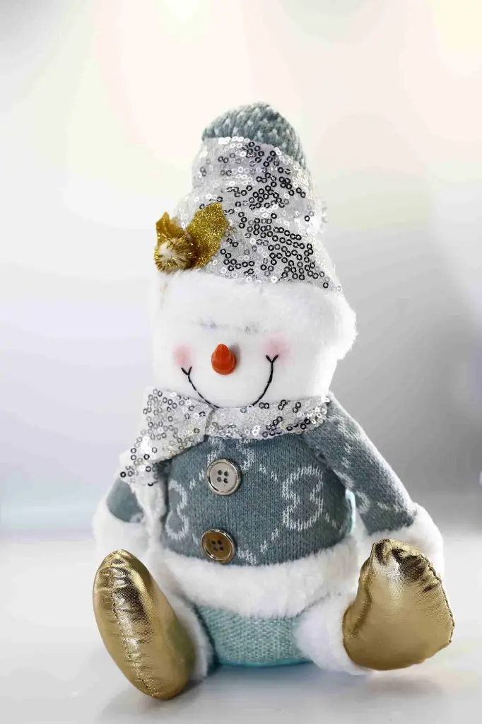 Sitting Snowman Decoration 36cm
