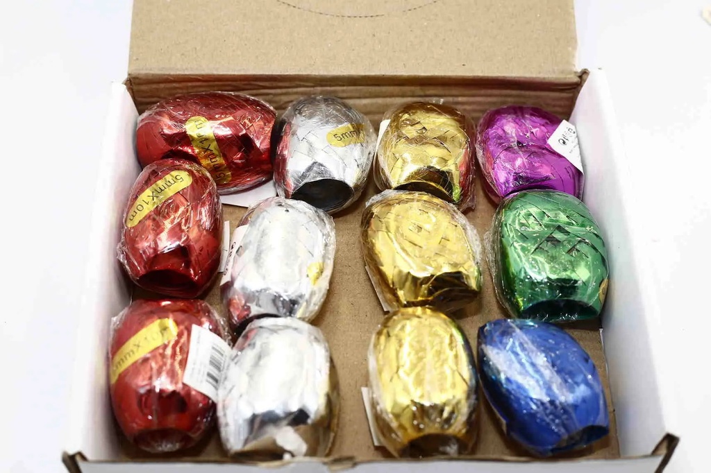 Ribbon 10m-1 box 12pcs mixed colours A665