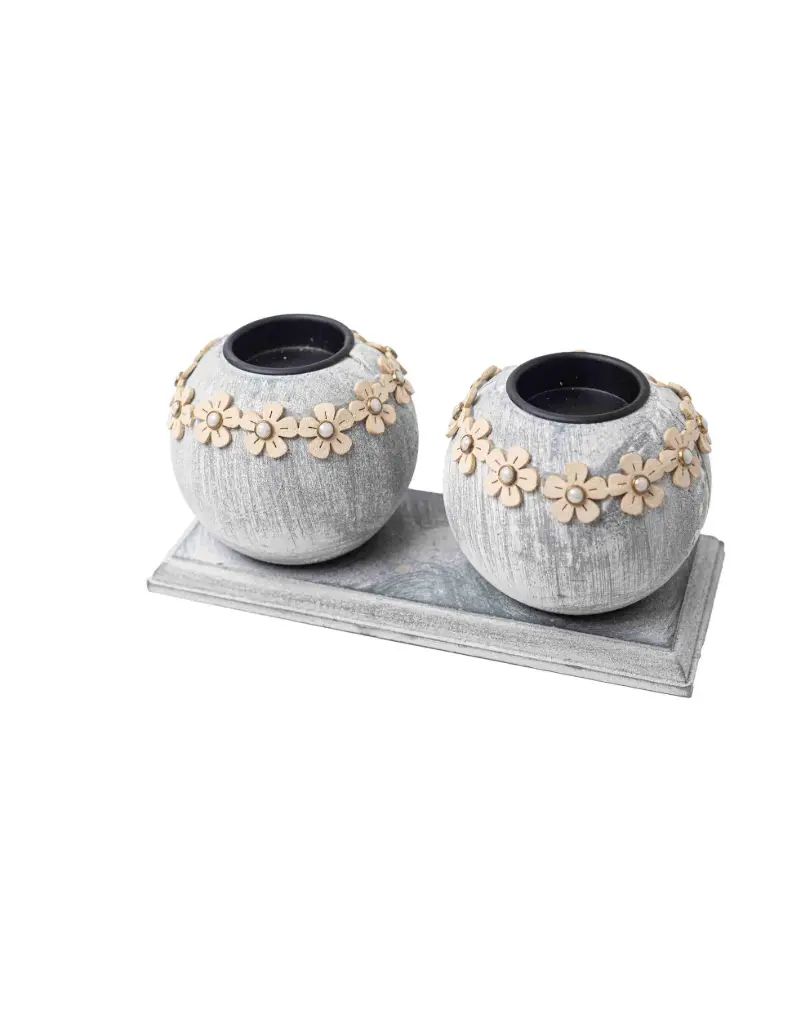 Chân để nến gỗ 