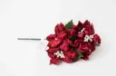 Velvet poinsettia flower 5 heads- A3652