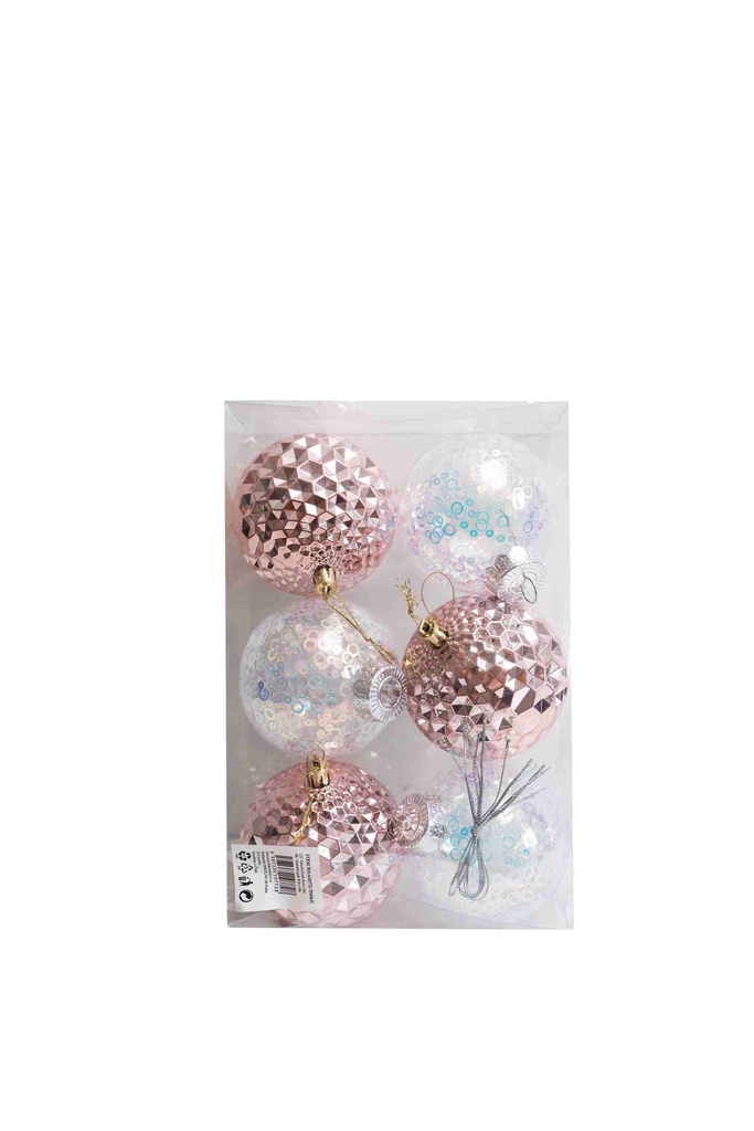 Christmas balls 8cmx6ks A10772