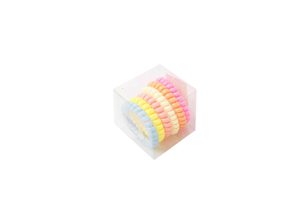 Colorful PVC Hair Ties Box - (12ks) A8899