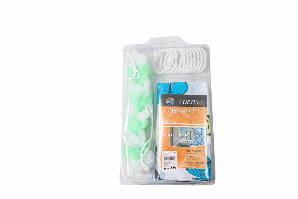 Rèm tắm với bọt biển rửa A11426