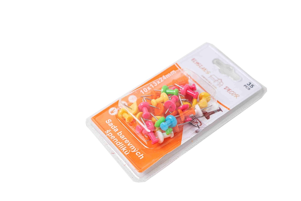 Set of colorful pins