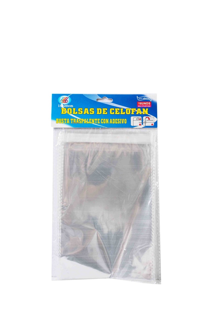 Cellophane bags 16 pcs 15x20cm A16532