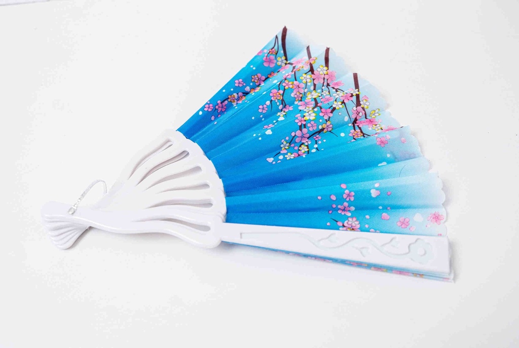 Folding fan A5025 (Pack of 12 pieces, mixed colors)