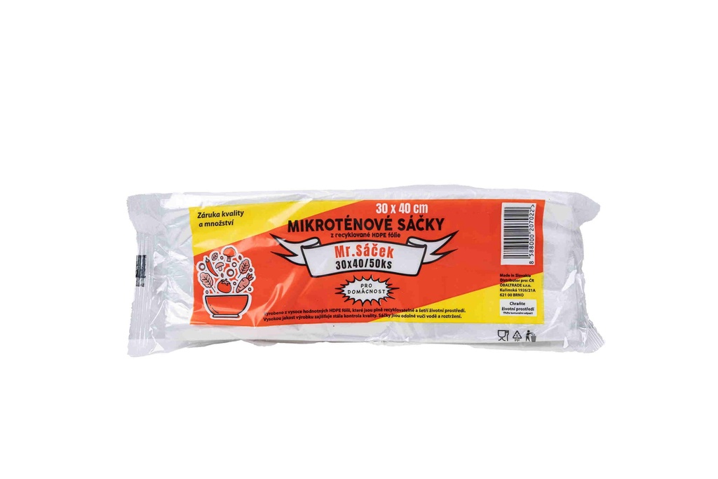 Plastic bags 30x40cm 50pcs