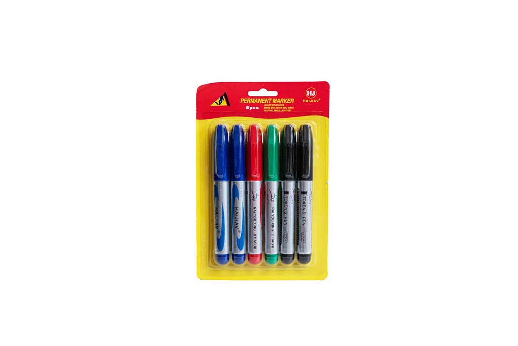 Non-smudging markers 6 pcs A16461