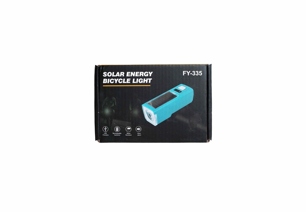Solar and USB rechargeable bike light A2361