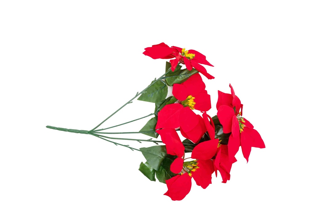 Artificial poinsettia (5 stems) 10896