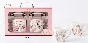 Set of decorative mugs A846
