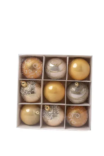 Christmas balls A1316-box 9 pcs