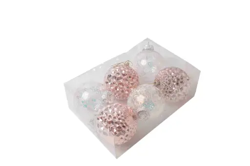 Bóng trang trí Giáng sinh 8cm*6 cái