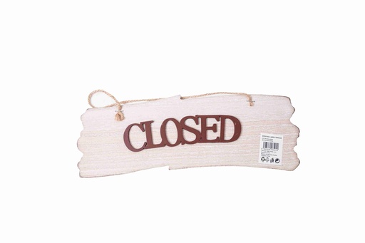 Wooden decoration open/closed