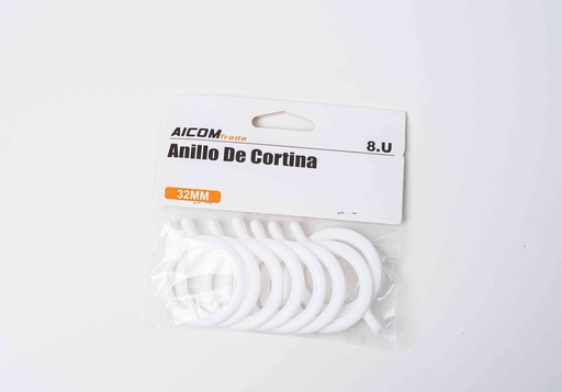 Záclonový kroužck 8ks A12033
